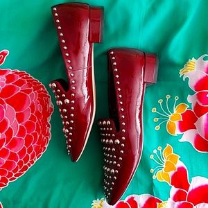 EUC Halogen Studded Patent Leather Loafer